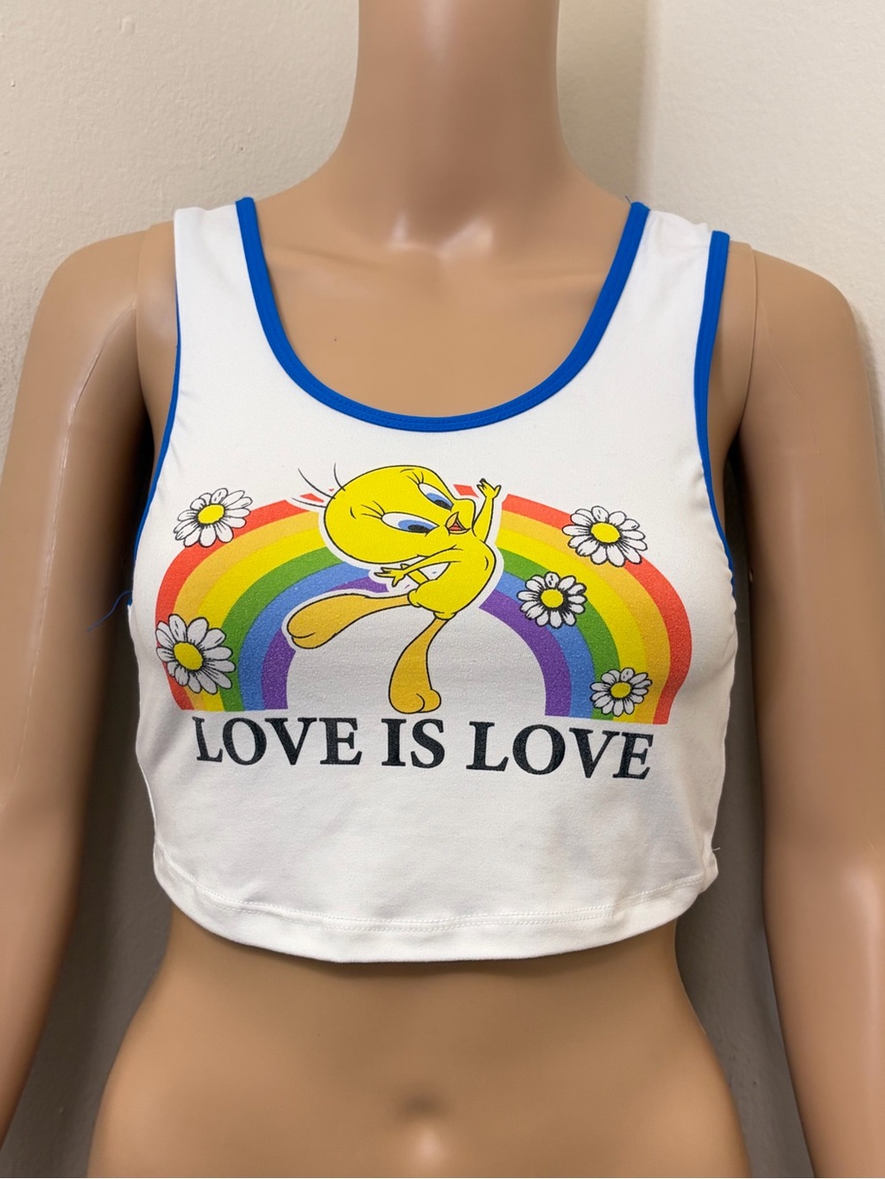 Looney Tunes Tweety Bird Love is Love Tank Top Small